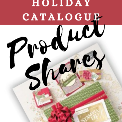 Title page for the Holiday Catalogue product share featuring an image of the 2018 Stampin' Up! Holiday Catalogue cover page