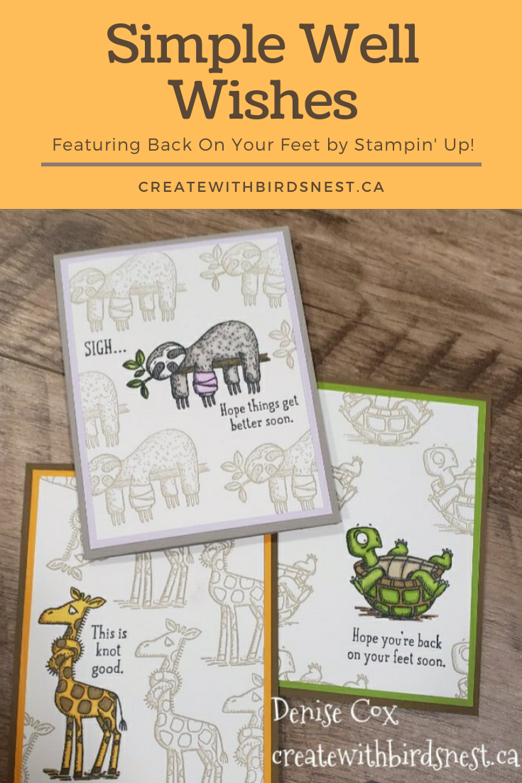 Simple Well Wishes cards made with Back On Your Feet by Stampin' Up! via @denise34