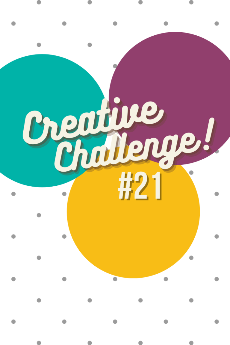 Bermuda Bay, Rich Razzleberry and Crushed Curry coloured circles used to display the colour theme for Creative Challenge #21