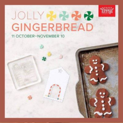 Gingerbread Men on cookie sheet to promote Stampin' Up!'s November Paper Pumpkin kit