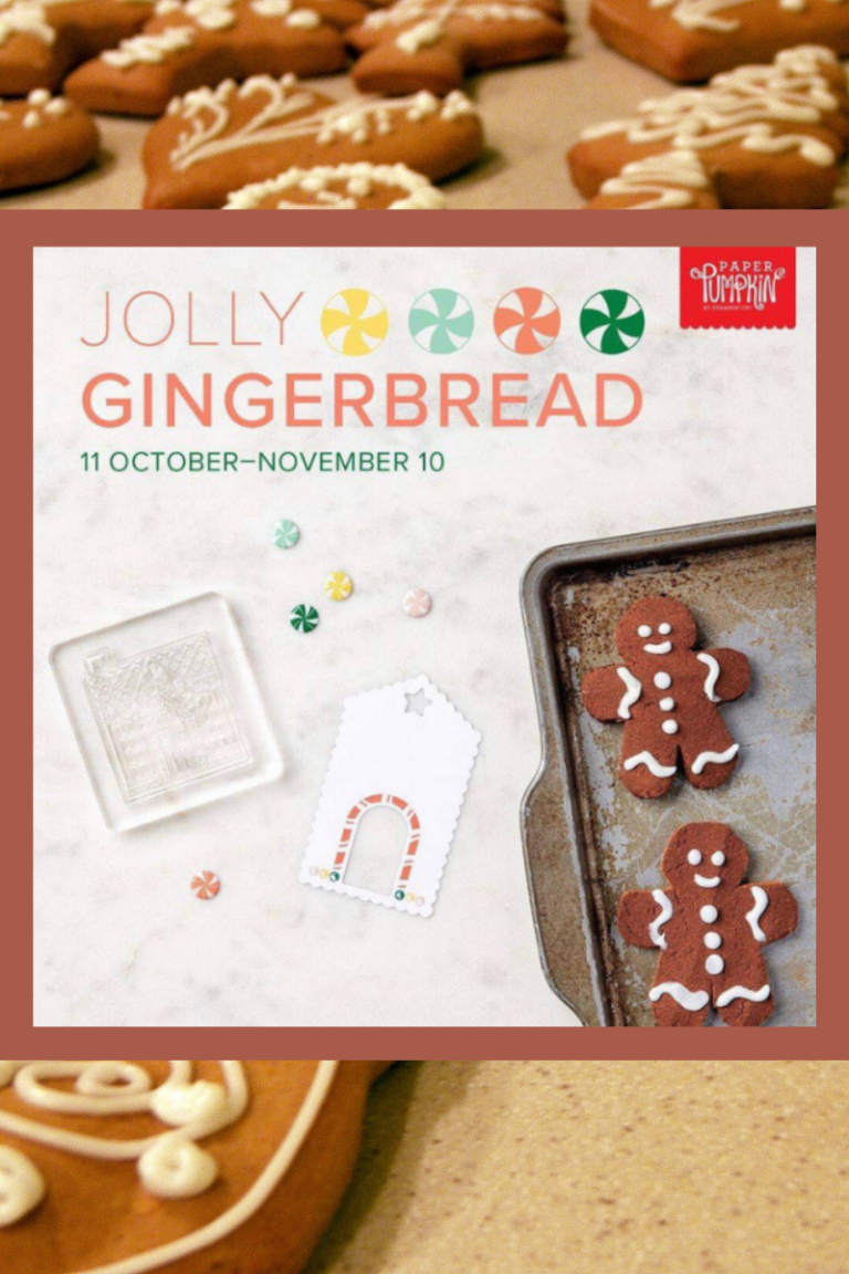 Gingerbread Men on cookie sheet to promote Stampin' Up!'s November Paper Pumpkin kit