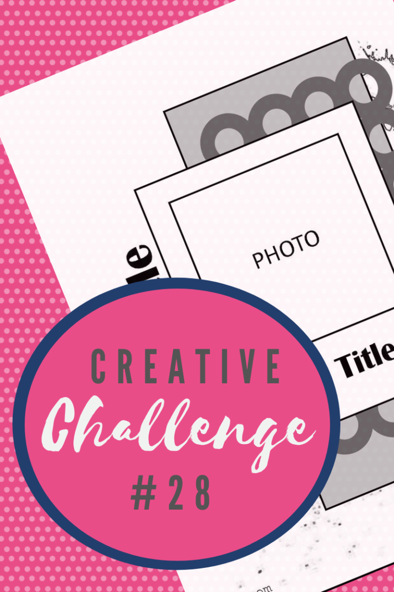 A snippet of the sketch layout being used in Creative Challenge #28