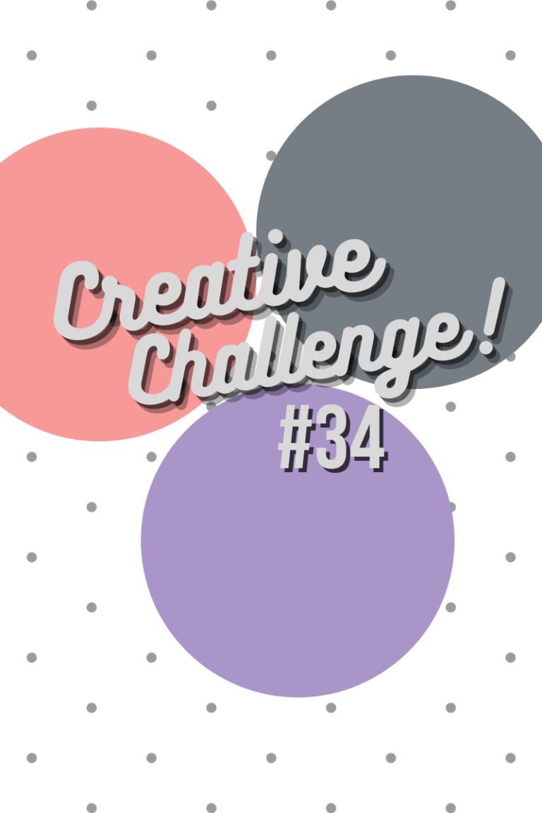 Flirty Flamingo, Basic Gray and Highland Heather coloured circles used to display the colour theme for Creative Challenge #34