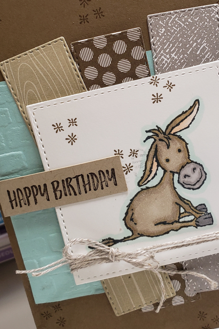Another Super Sweet Darling Donkeys Birthday Card!
