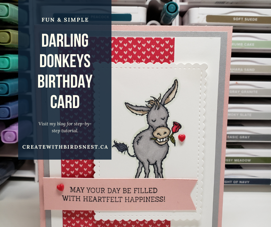 Darling Donkeys Birthday Card - Fun &amp; Simple • Birdsnest Designs