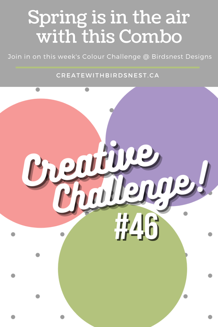 Creative Challenge #46 - Colour Combination. Highland Heather, Flirty Flamingo and Pear Pizzazz via @denise34