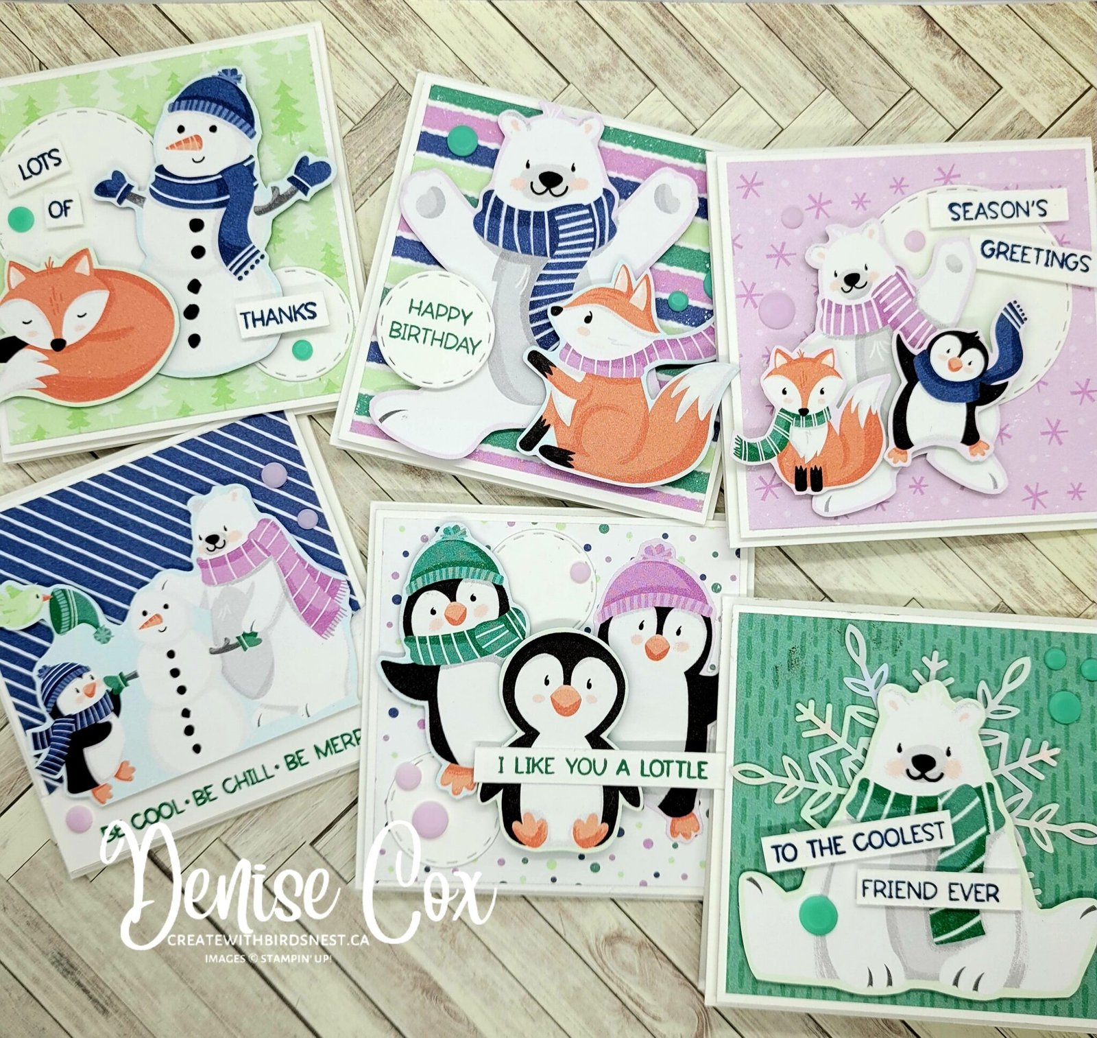Penguin Playmates Mini Cards • Birdsnest Designs