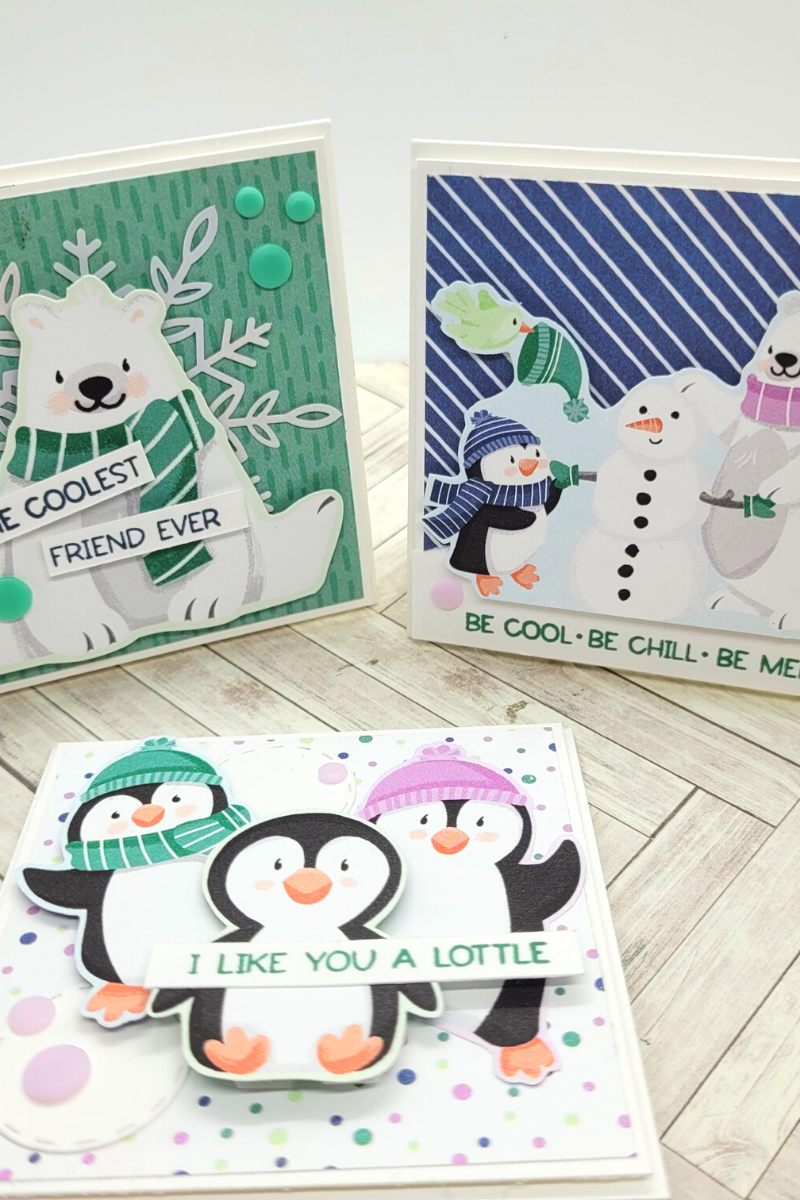 Penguin Playmates Mini Cards • Birdsnest Designs