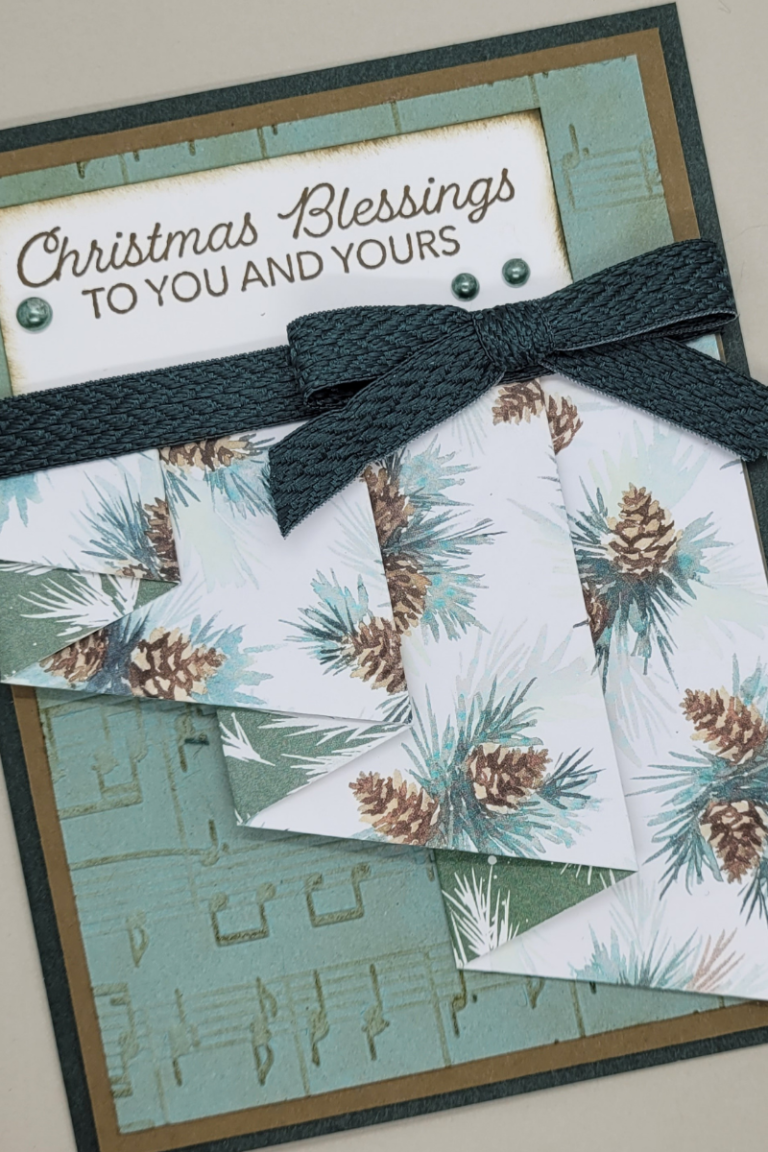 Drapery Fold Card: Painted Christmas