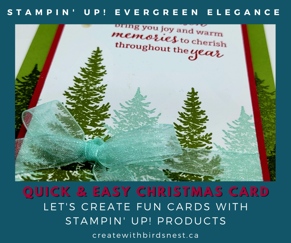 Easy Christmas Card with Evergreen Elegance • Birdsnest Designs