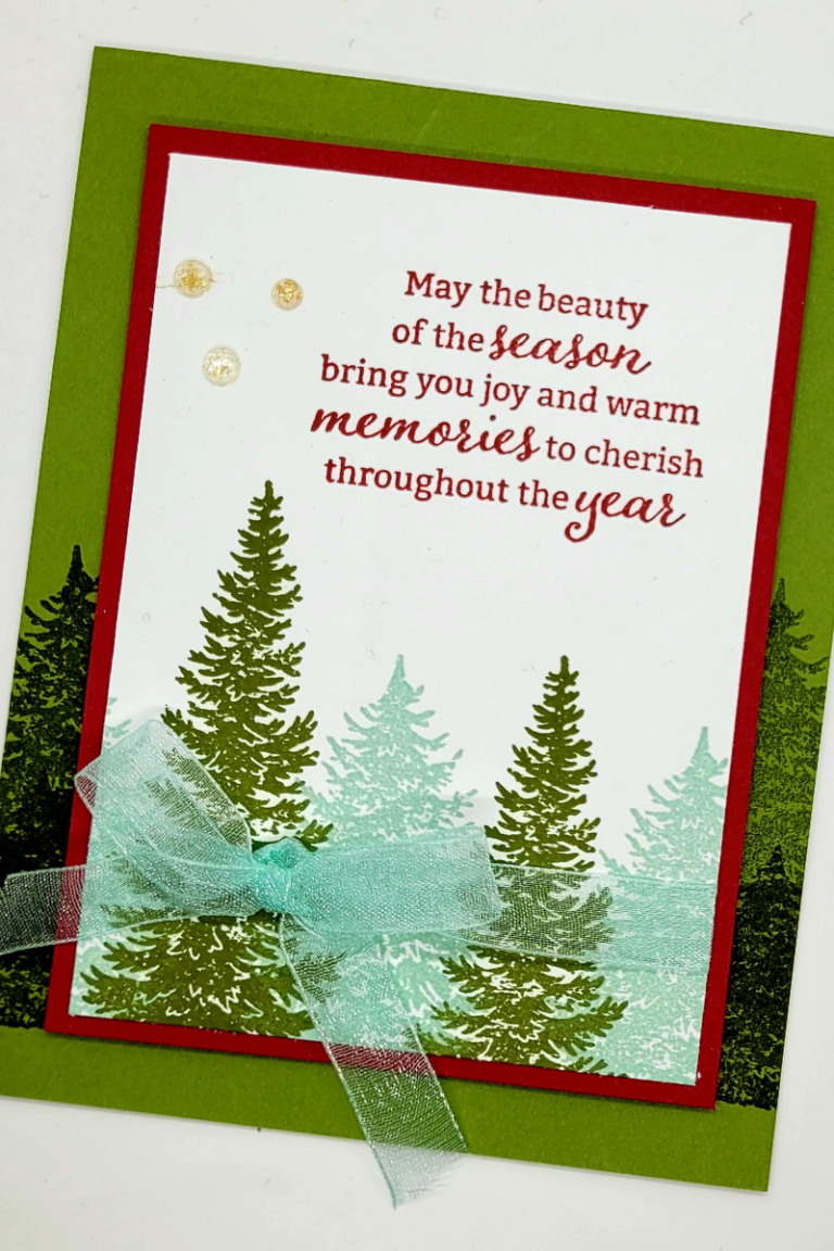Easy Christmas Card with Evergreen Elegance