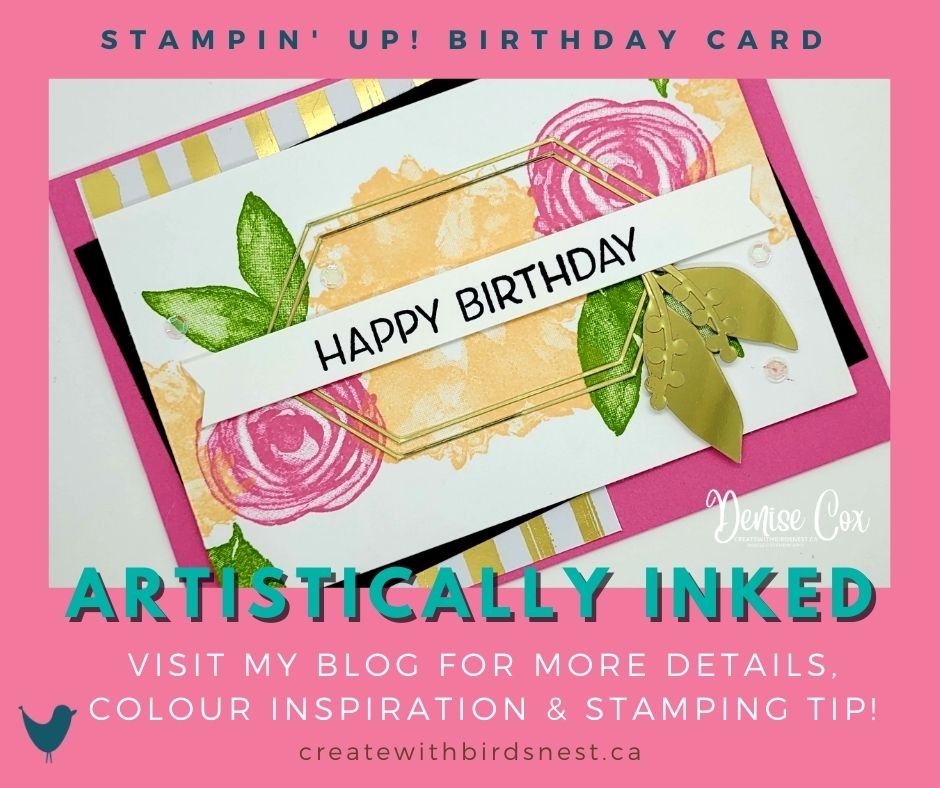 Artistically Inked Happy Birthday Card • Birdsnest Designs