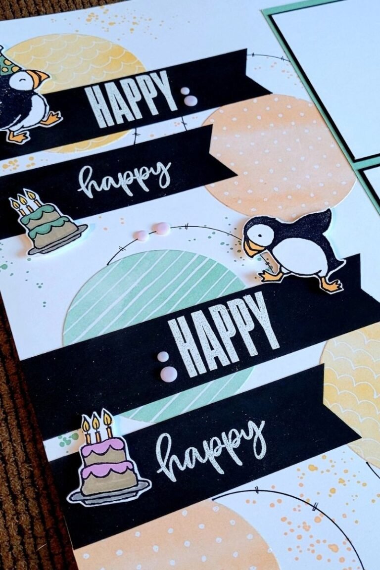 Party Puffins Birthday: Scrapbooking Global Blog Hop February 2022