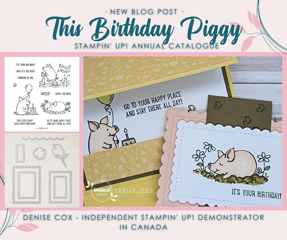 Fun Fold Belly Band Card: This Birthday Piggy • Birdsnest Designs