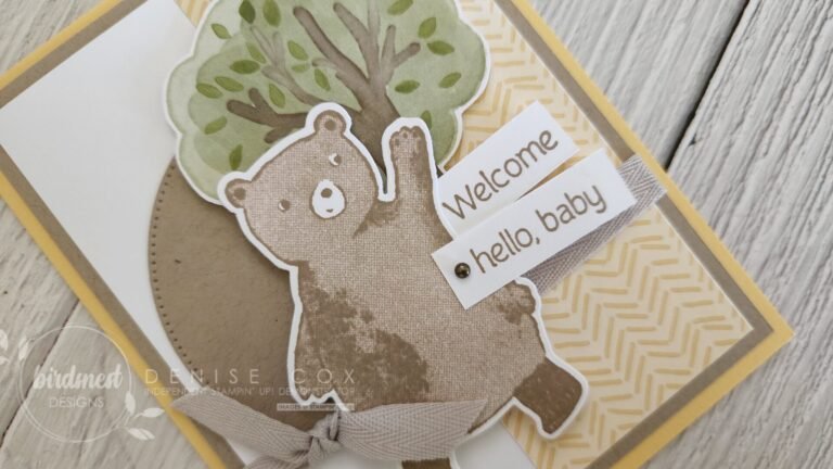 Stampin' Up! Happier Than Happy Baby Card by Denise Cox