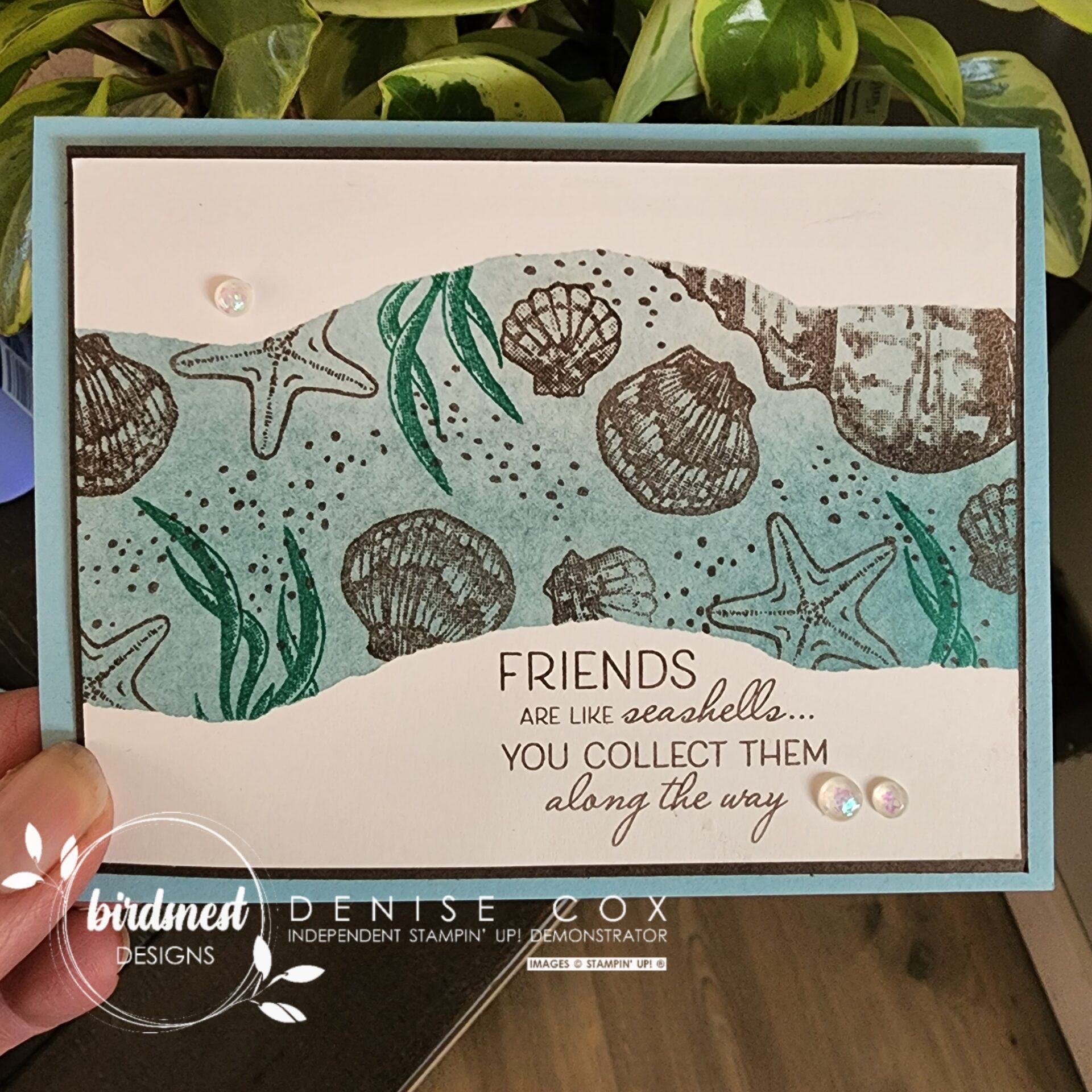 Stampin' Up! Friends Are Like Seashells Masking Technique