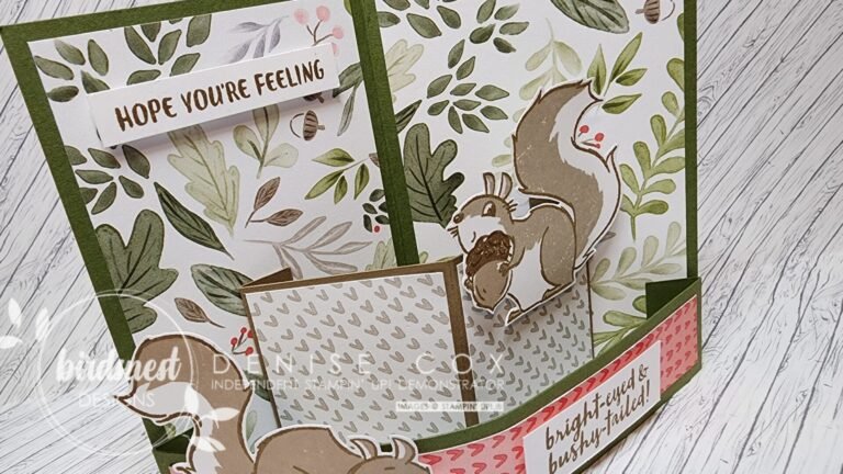 Bendy Fold Card with Nuts About Squirrels