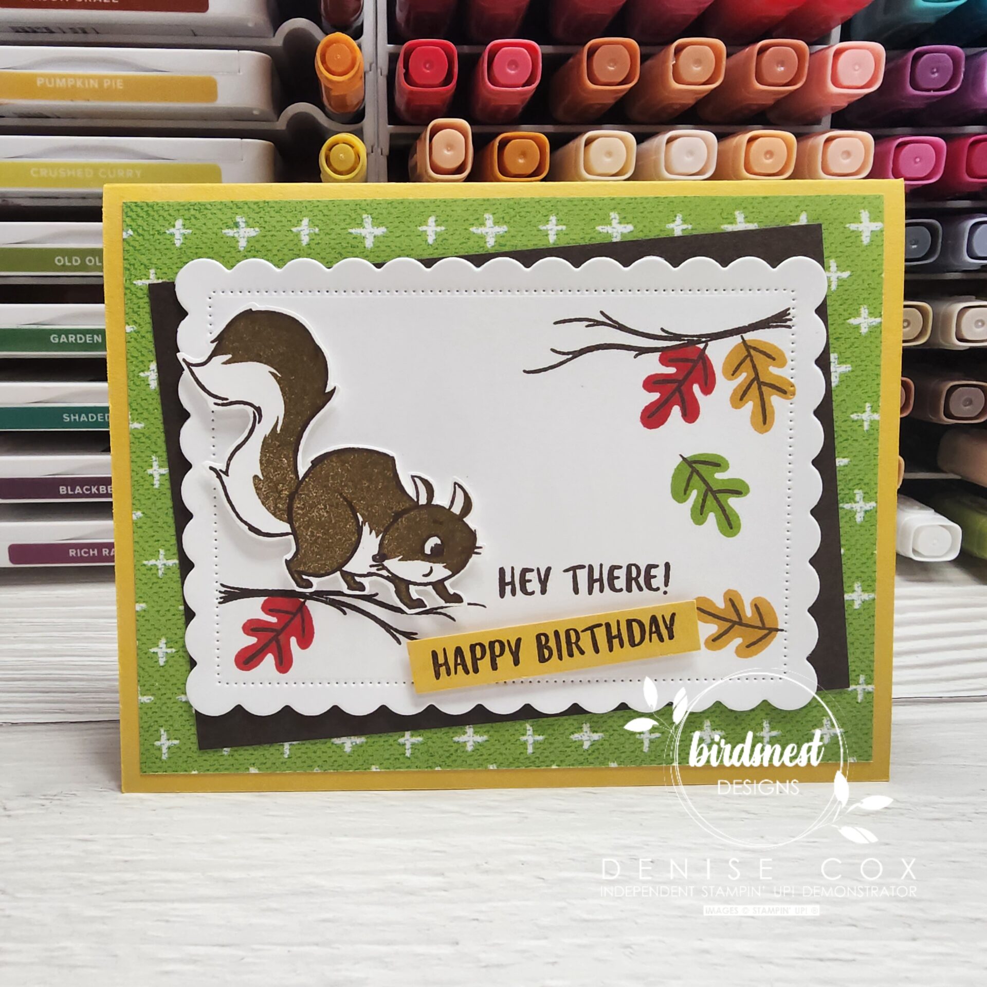 Birthday Card made with Stampin' Up! Nuts About Squirrels