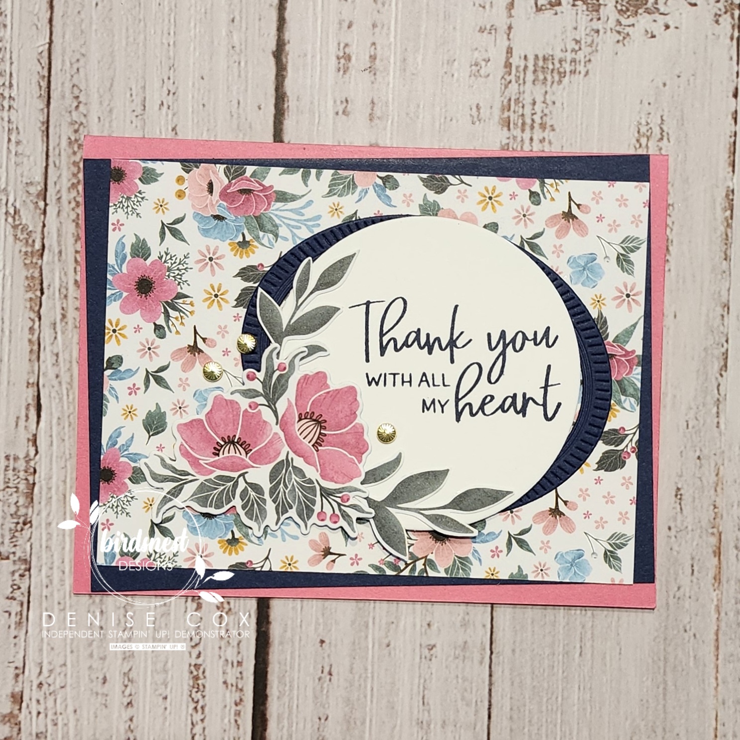 Stampin' Up! Fitting Florets Thank You card