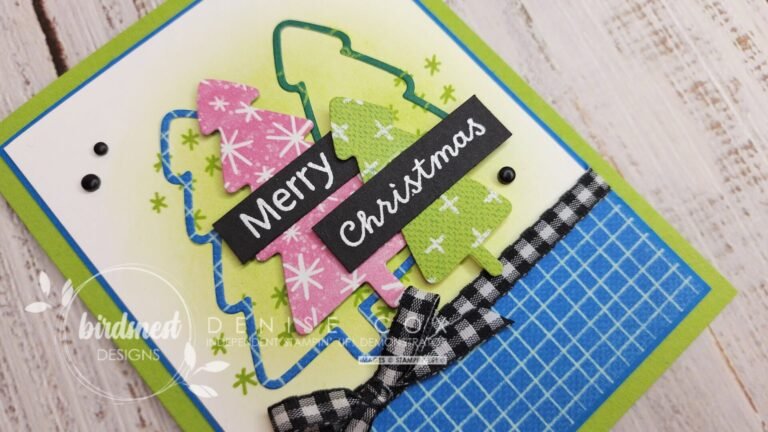 Stampin Up Spruced Up bundle and Celebrate Everything Designer Series paper Christmas Card