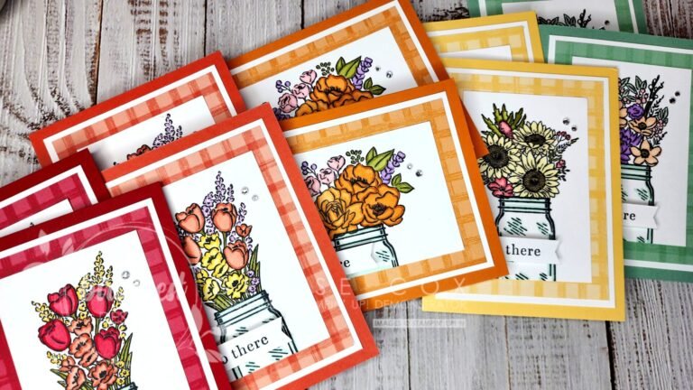 Jar of Flowers Customer Thank You Cards
