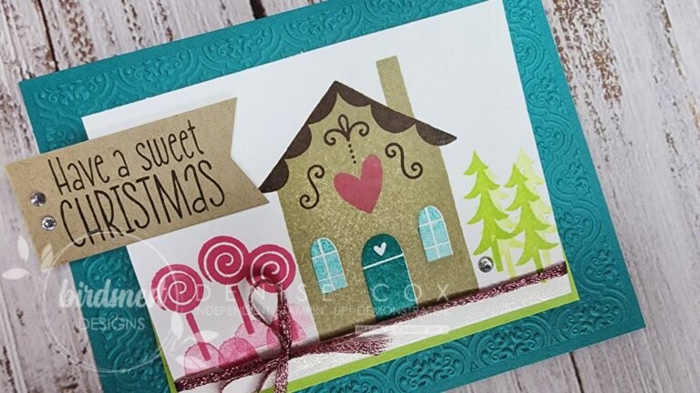 Close up of the Sweet Gingerbread Christmas card