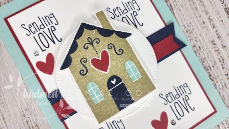 Close up photo of the house on the Sweet Gingerbread card