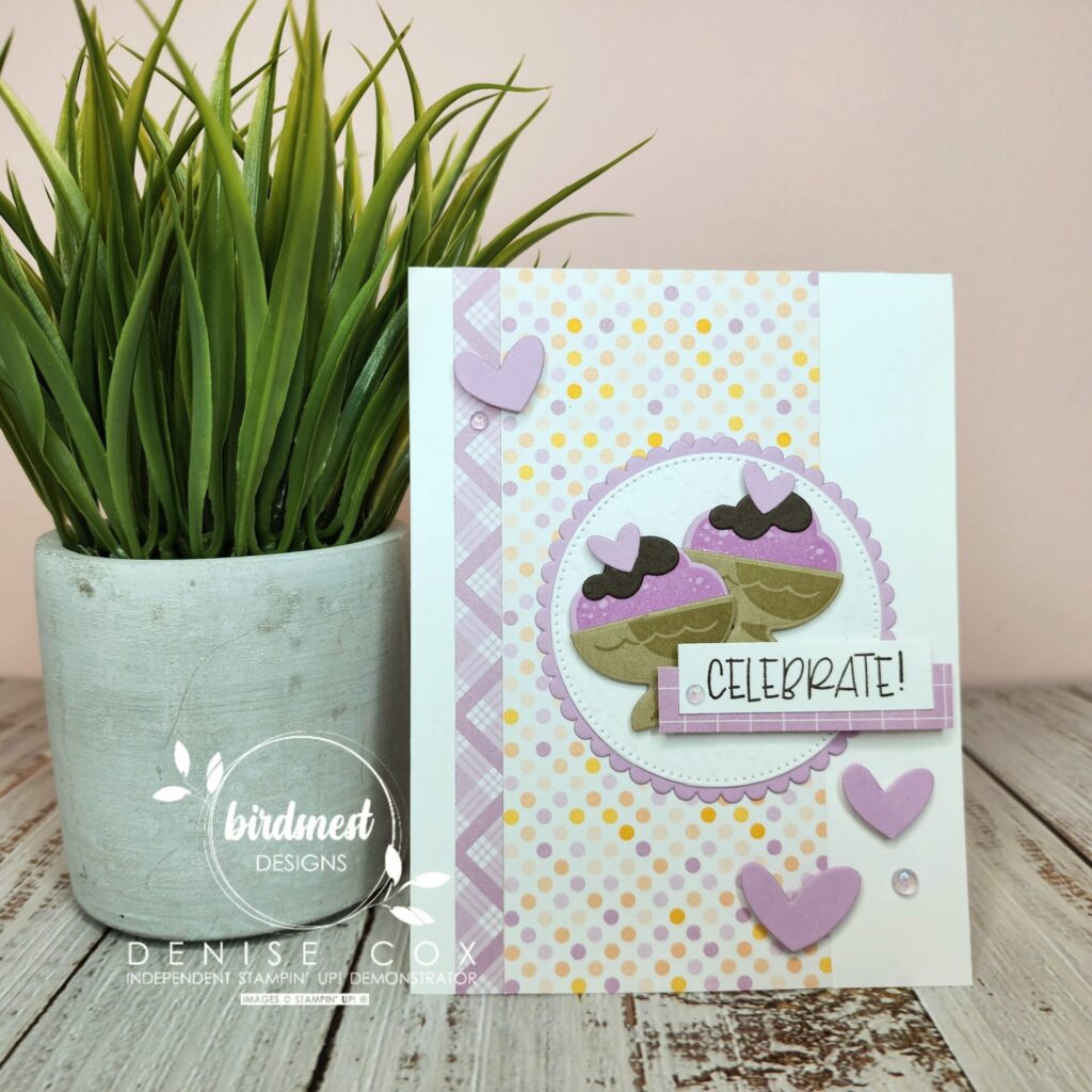 Photo of Share A Milkshake Birthday card standing on a table in front of a plant