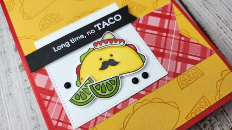Close up photo of the Taco Fiesta card front