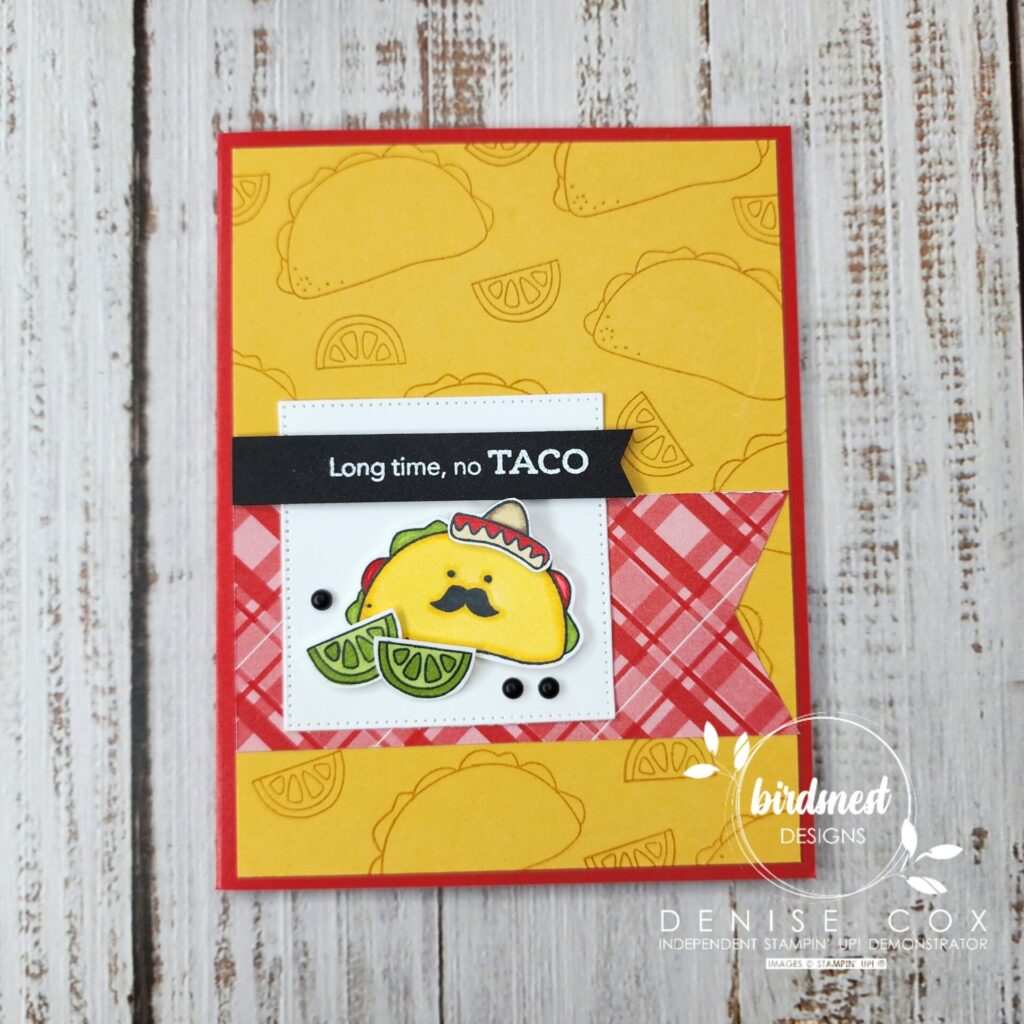 Photo of the front of the Taco Fiesta card