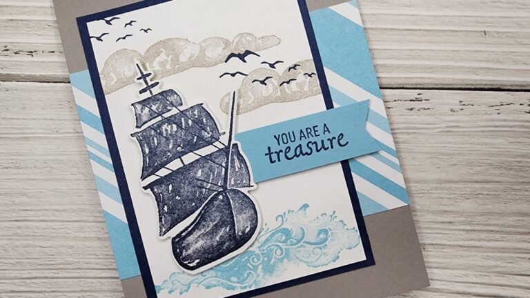 Close up of the Stampin' Up! On The Ocean card