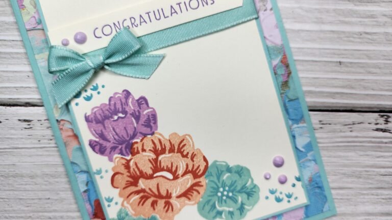 Close up of Stampin' Up! Two-Tone Flora card front