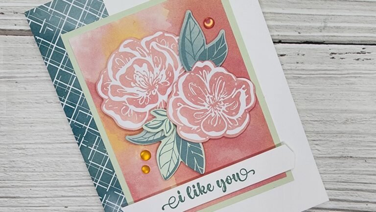 Close up photo of the Stampin' Up! Hello, Irresistible card front