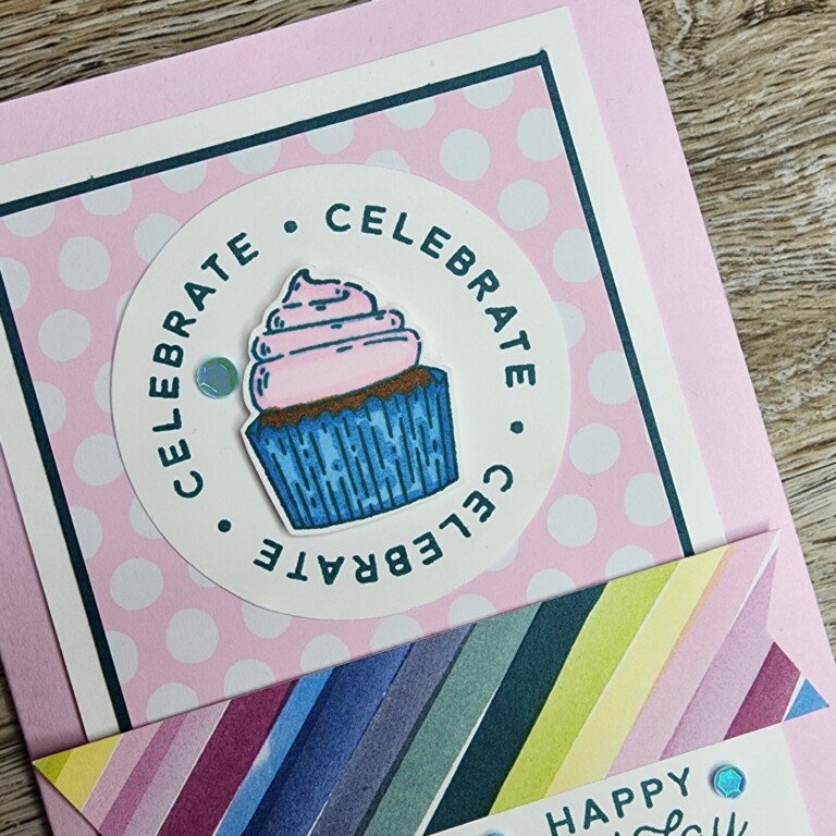 Stampin' Up! Circle Sayings birthday card close up photo