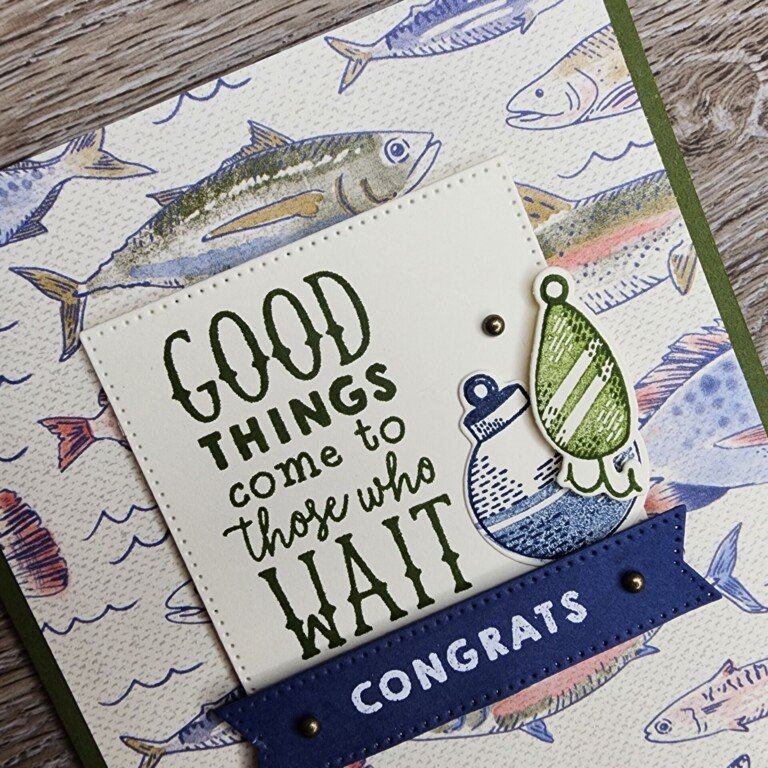 Congrats Card with Gone Fishing Bundle