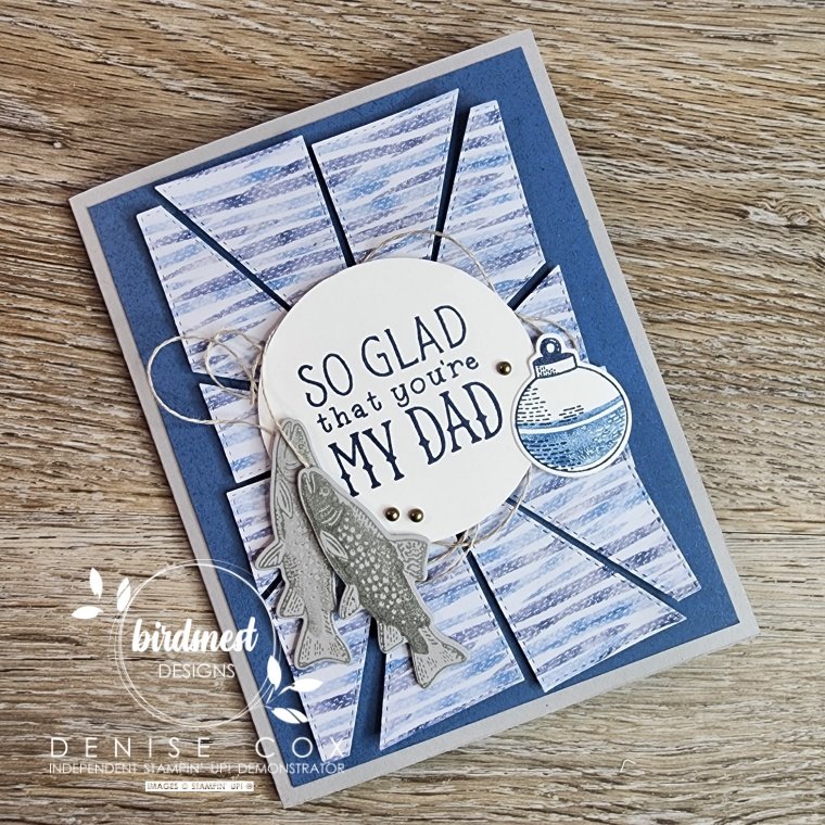 Photo of the card made with Stampin' Up! Let's Go Fishing Suite