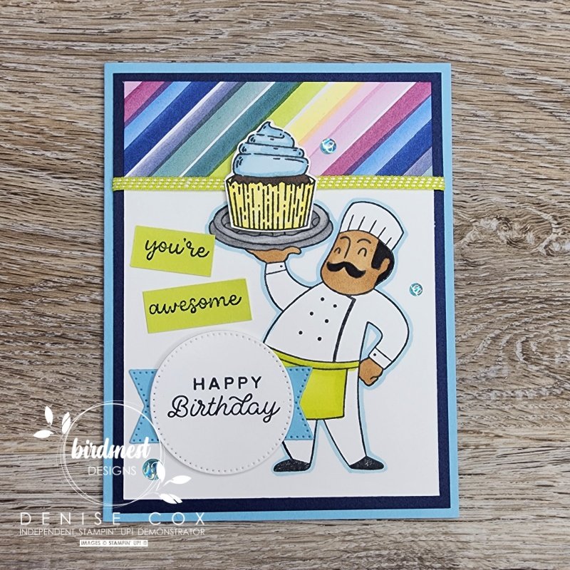 Photo of the front of the Supremely Awesome birthday card