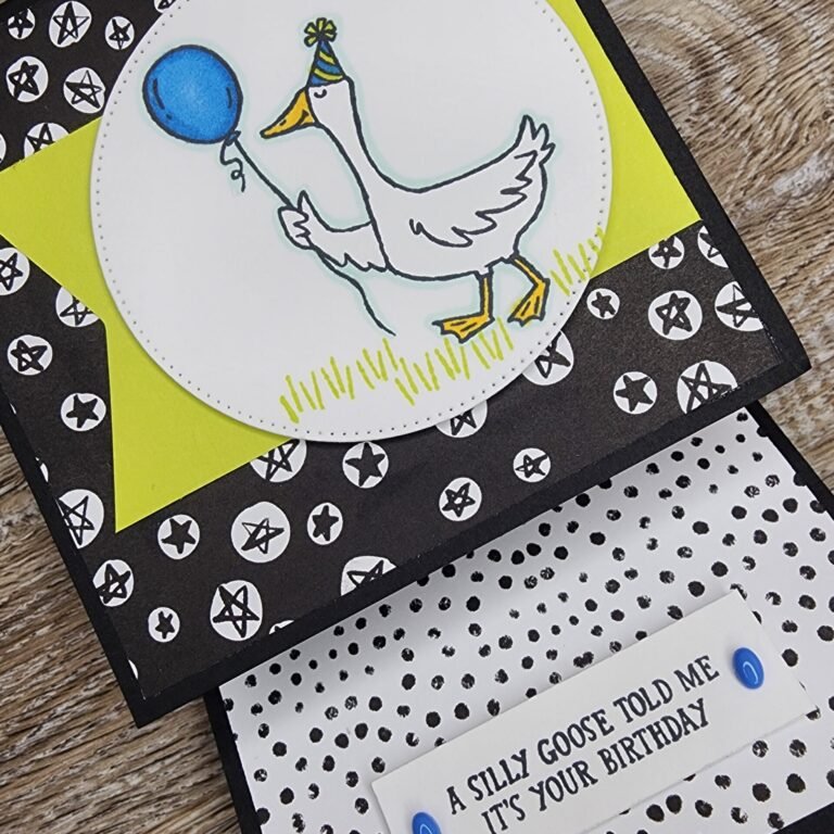 Easel Tent Fold Card with Silly Goose