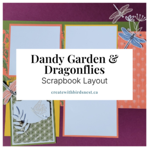 Dandy Garden and Dragonflies Scrapbook Layout