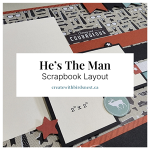 He's The Man Layout Scrapbook Layout