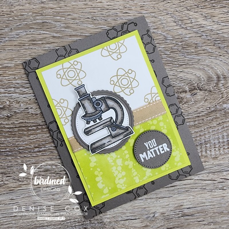 Photo of the front of the Stampin' Up! It's A Science greeting card