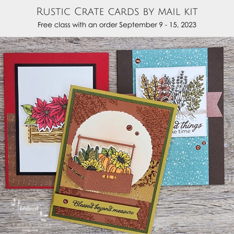 Rustic Crate Cards By Mail Free Class