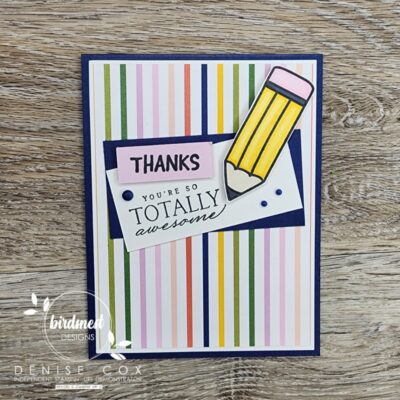 Close up photo of the front of the Everyday Thanks card