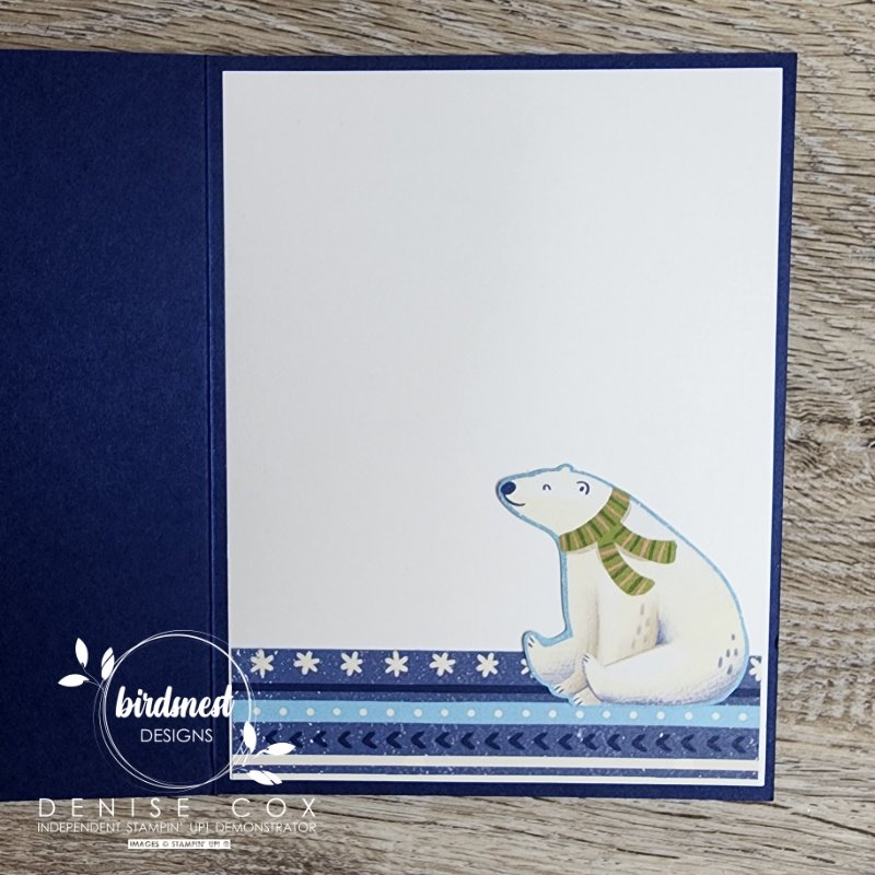 Photo of the inside of the Beary Cute card