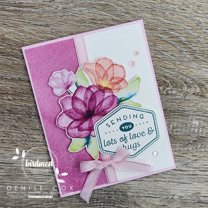 Photo of the front of the Stampin' Up! Heartfelt Hexagon card