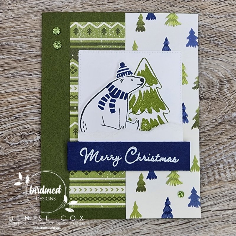 Photo of the front of the Beary Cute Christmas Card