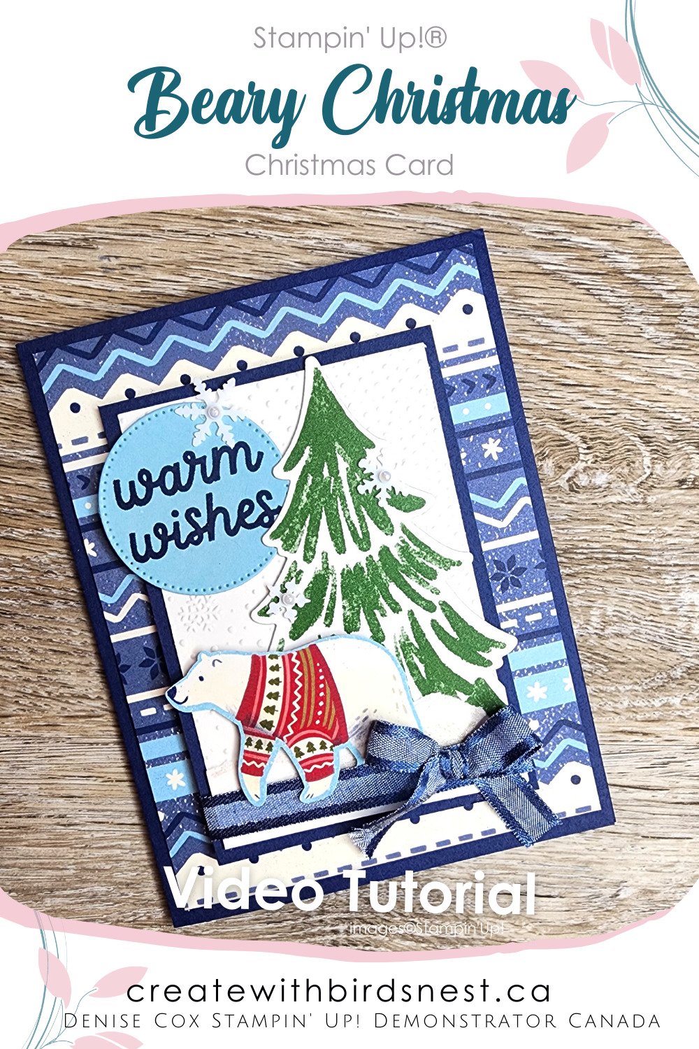 Adorable Winter Card with Beary Cute via @denise34