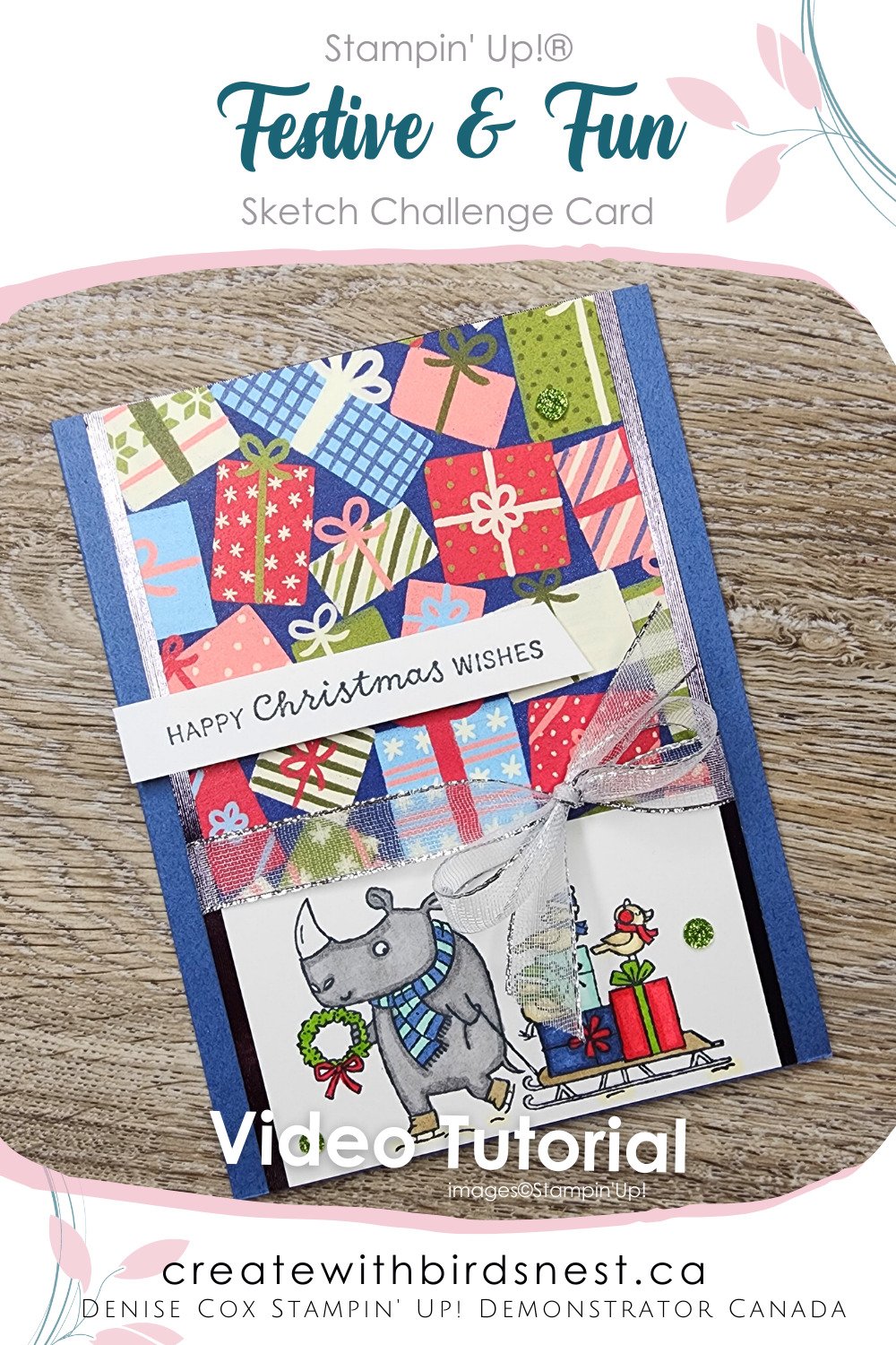 Make It Monday: Festive & Fun Sketch Card via @denise34
