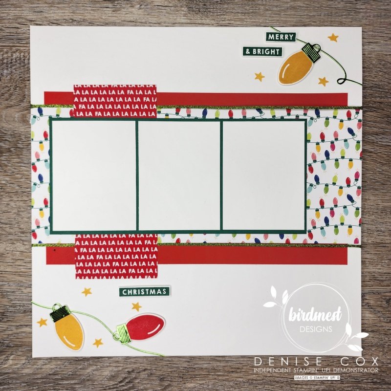Photo of the Stampin Up Merry & Bright Scrapbook Layout