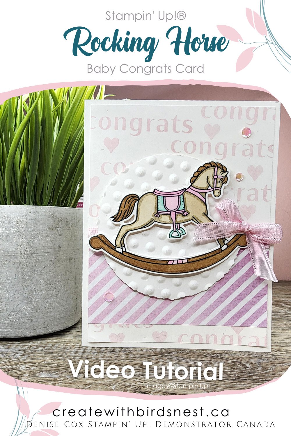 Make It Monday: Rocking Horse Sketch Card via @denise34